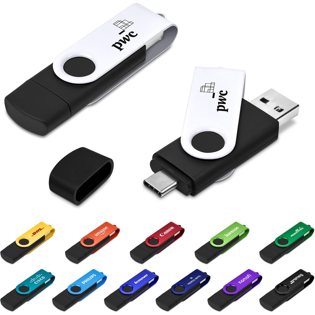 GFAM1125B.jpg Shuffle Gyro Black Flash Drive – 8GB - Image 1