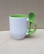 Two-Tone Spoon Mug – Stylish Ceramic Coffee Mug with Spoon