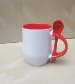 Two-Tone Spoon Mug – Stylish Ceramic Coffee Mug with Spoon - Image 3