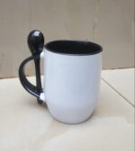 Two-Tone Spoon Mug – Stylish Ceramic Coffee Mug with Spoon - Image 4